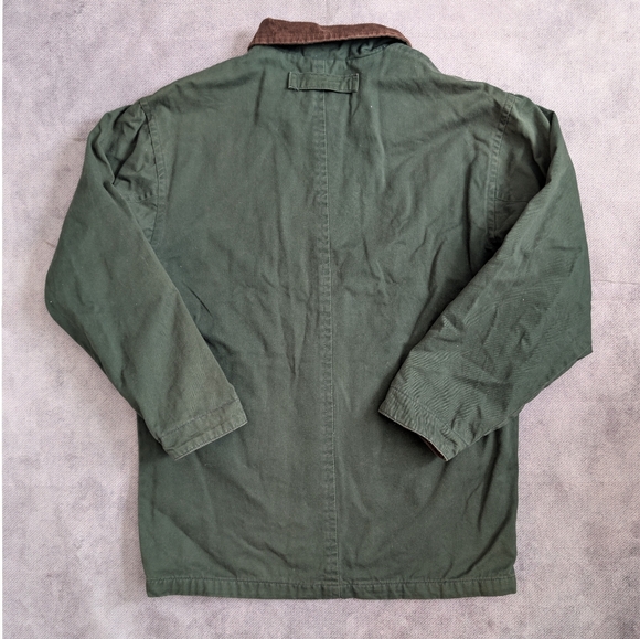 VTG St Johns Bay Jacket Men Small Corduroy Collar Plaid Flannel Lined Chore - Picture 3 of 8